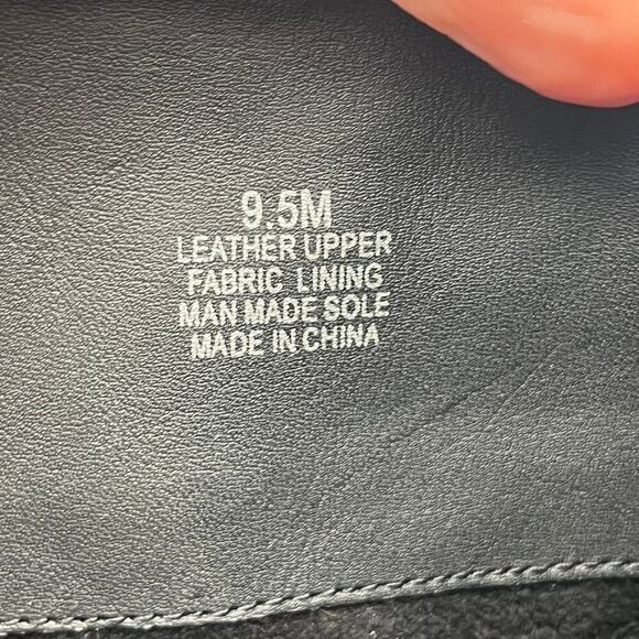 Reba Black Leather Knee High Platform Stiletto Boots Size 9.5M - Picture 10 of 10